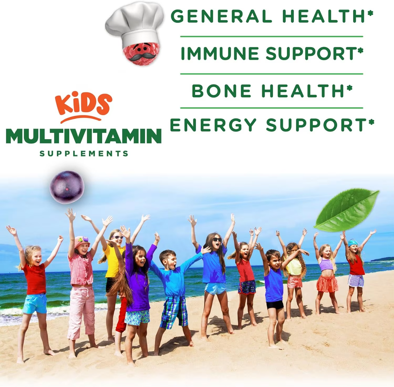 Factory Private Label Growth Kids Multivitamins Vegan Mineral Teen Baby Essential Supplement Multivitamin Gummies For Children