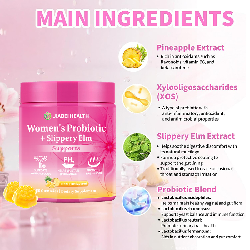 Wholesale Gently Vegan Cranberry-Infused Women's Probiotic Gummies for Ladies Daily pH Balance and Feminine Intimate Flora Regulation
