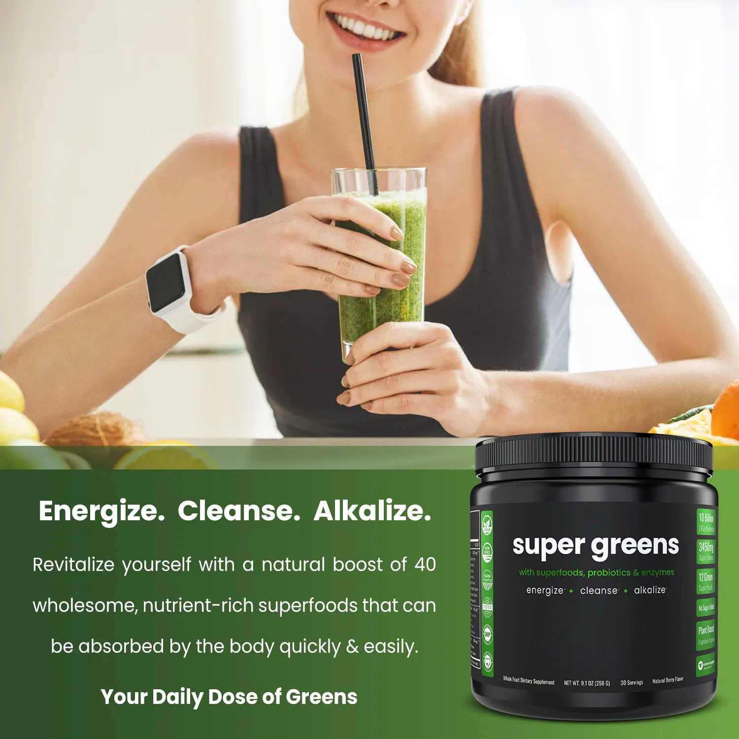 Supply Organic Chlorophyll Vegan Protein Green Superfood Powder Complete Whole Foods Meal Replacement Powder Super Green Powder