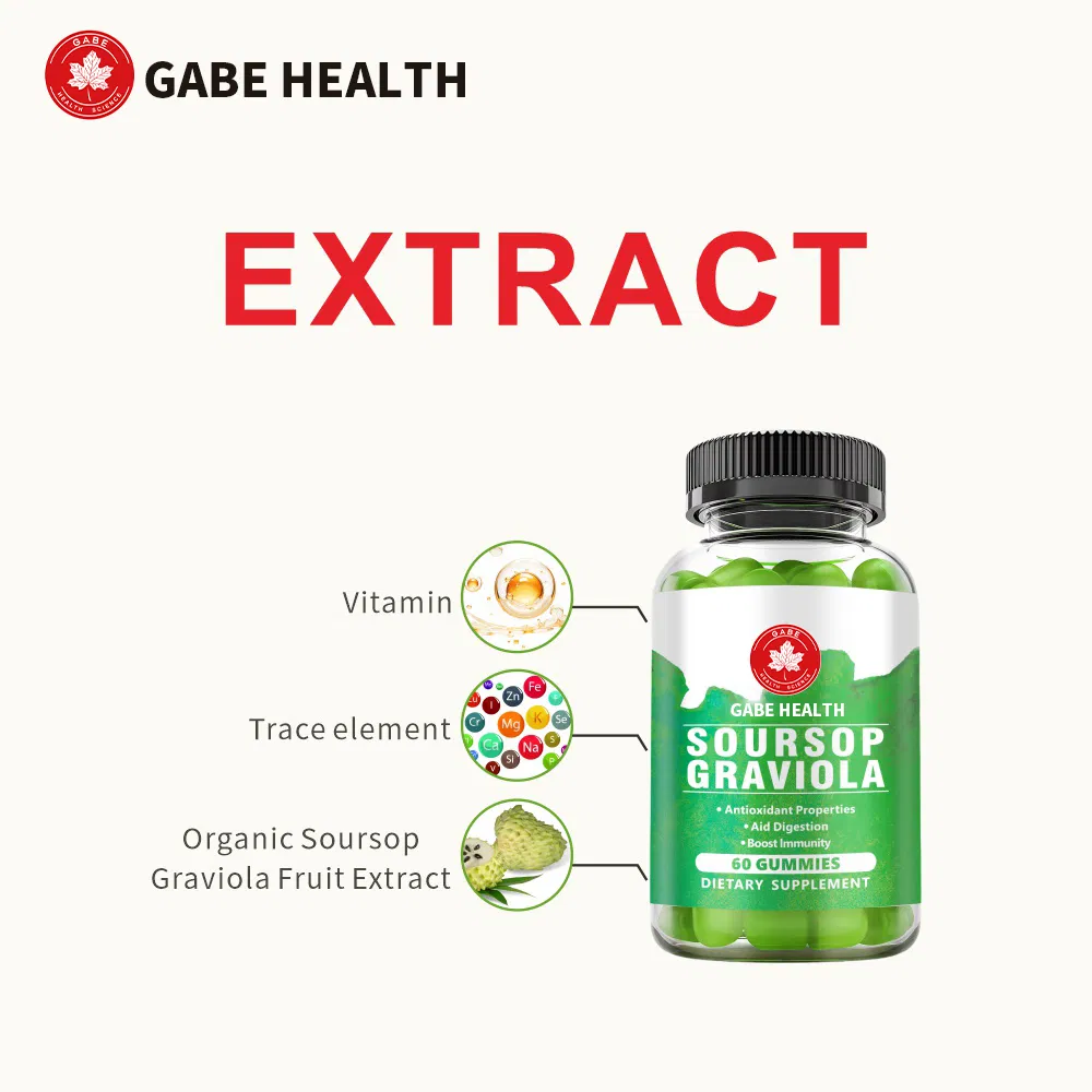 Soursop Graviola Gummies for Cell Support &amp; Regeneration, Immunity, Liver and Antioxidant, Sugar/Gluten Free