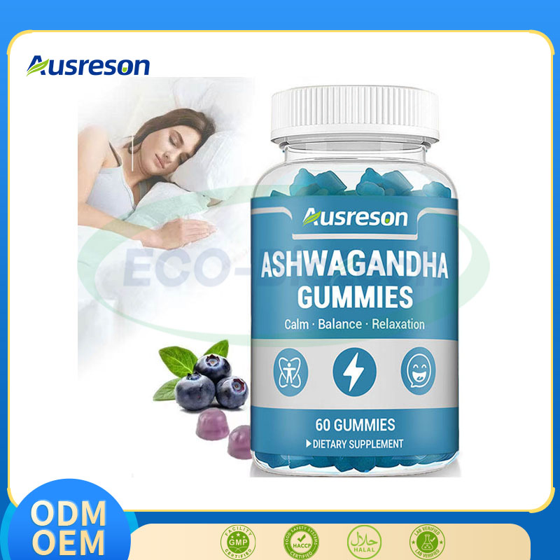 Ausreson OEM Health Supplement Sleep &amp; Immunity Support Vegan Ashwagandha Ksm-66 Gummies