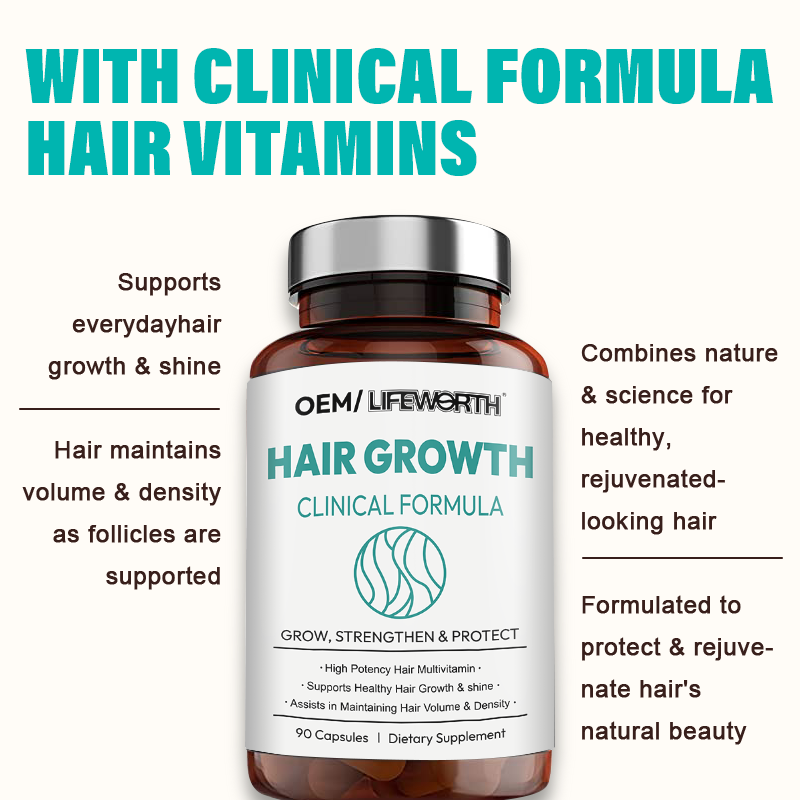 LIFEWORTH Hair Health Protect The Hair Follicles Vitamins For Women And Men Biotin 5000mcg Collagen &amp; Saw Palmetto