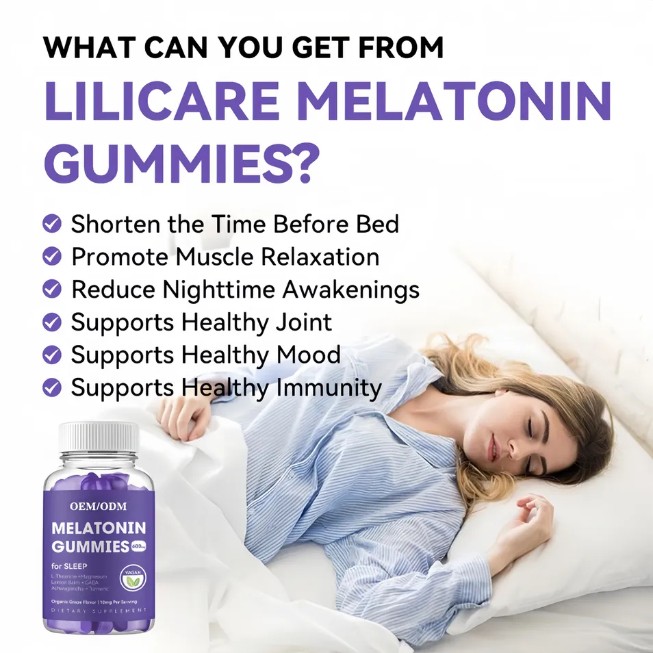Effective Sleep Aid Health Supplements Blueberry Flavor Magnesium Melatonine Sleeping Gummies