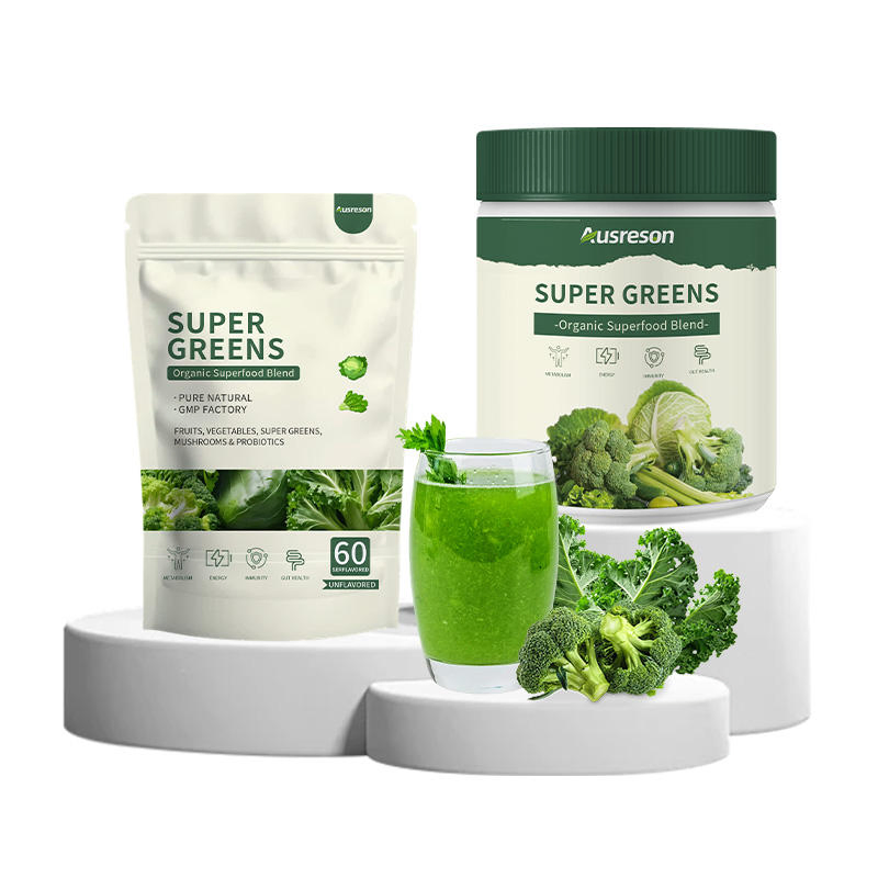 Ausreson OEM Energy Support Supplement Vegan Superfood Organic Detox Super Greens Powder