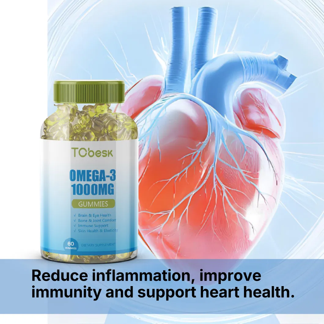 Tcbesk Adults Omega Gummies Reduce Inflammation Improve Immunity and Support Heart Health