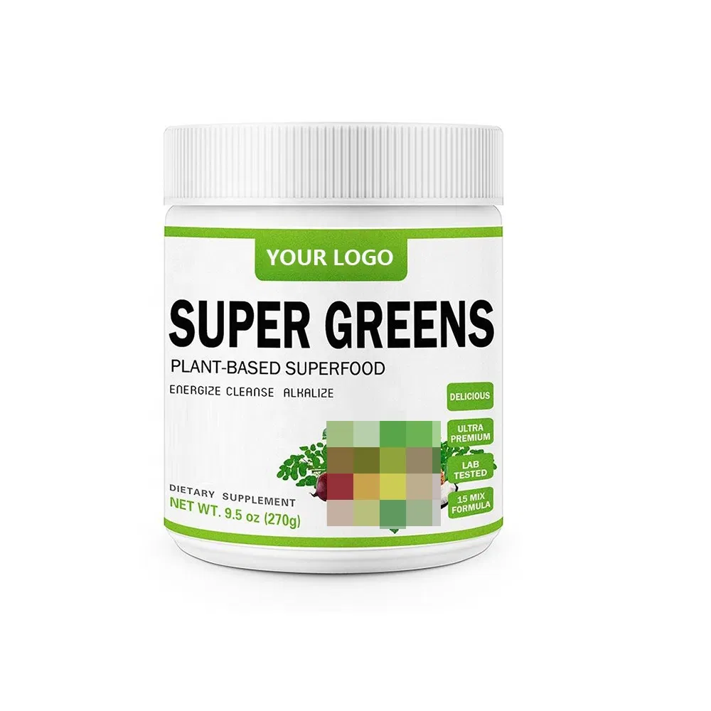 OEM/ODM Super Greens Plant-Based Superfood Energize Cleanse Alkalize Weight Loss Powder Drink