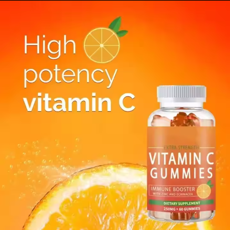 Skin Whitening Collagen Vitamin C Gummies Immune Support Booster Supplement Vitamine C Gummy Vitamins with Zinc
