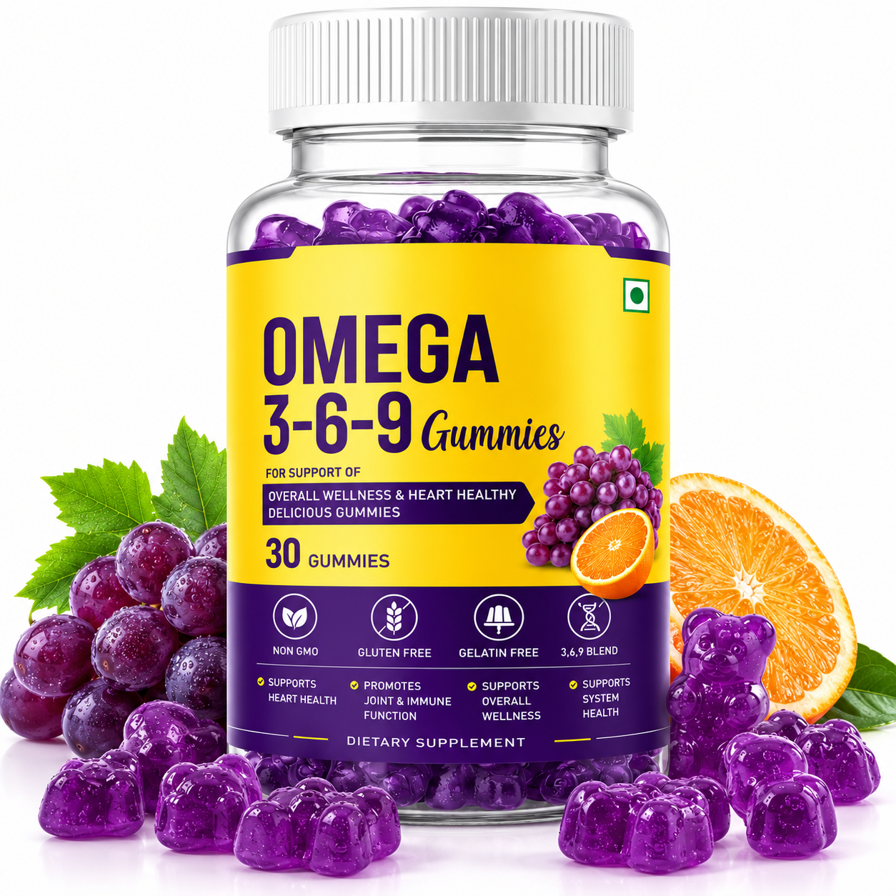 Bulk Supply Omega Fatty Acid Gummies High Quality Omega 3-6-9 Gummies for Daily Health, Vitality &amp; Nutritional Wellness Support