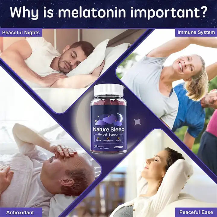 Melatonin Gummies with Magnesium, Ashwagandha Root Extract, GABA, Melatonin, Zinc, Vitamin B6, Vitamin B12 Sleep Aid Supplement