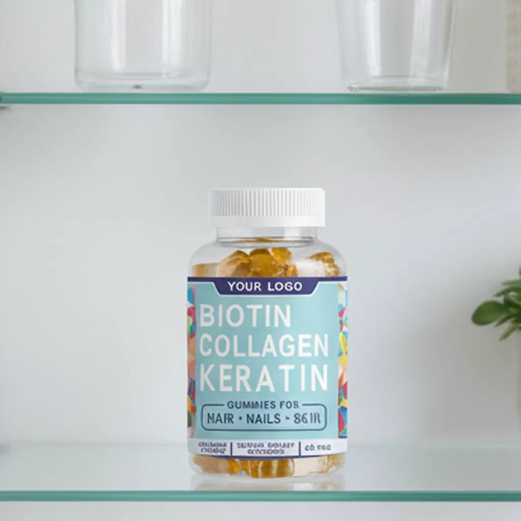Private Label Vitamin and Supplements Bear Vegan Biotin Collagen Gummies Hair Supplement Hair Skin Nails From China