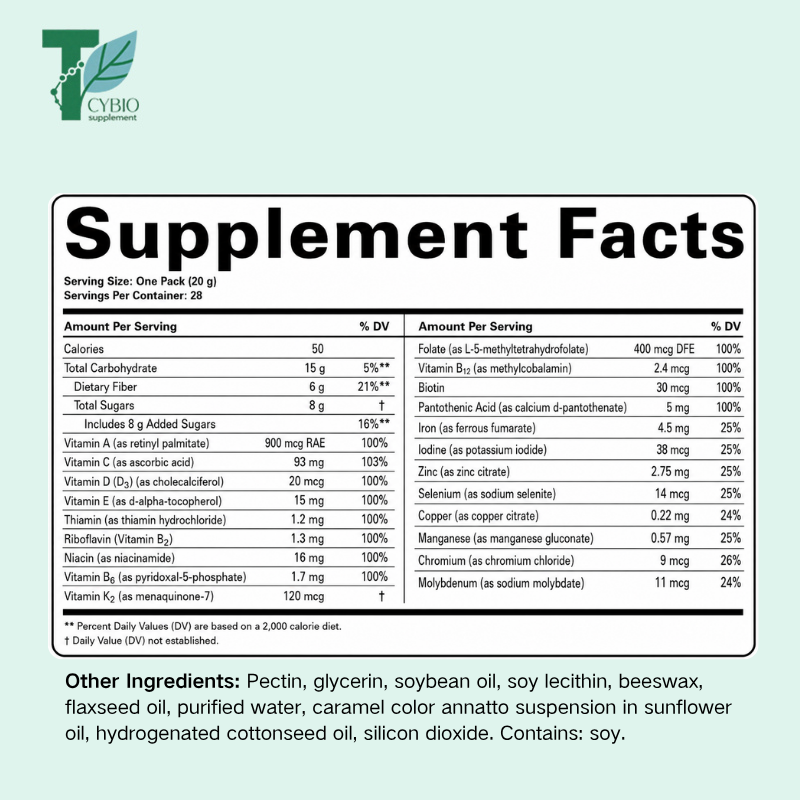 OEM Private Label Adult Super Greens Multivitamin Gummies, Superfood Gummy Vitamins for Women &amp; Men, Supports Digestive Comfort