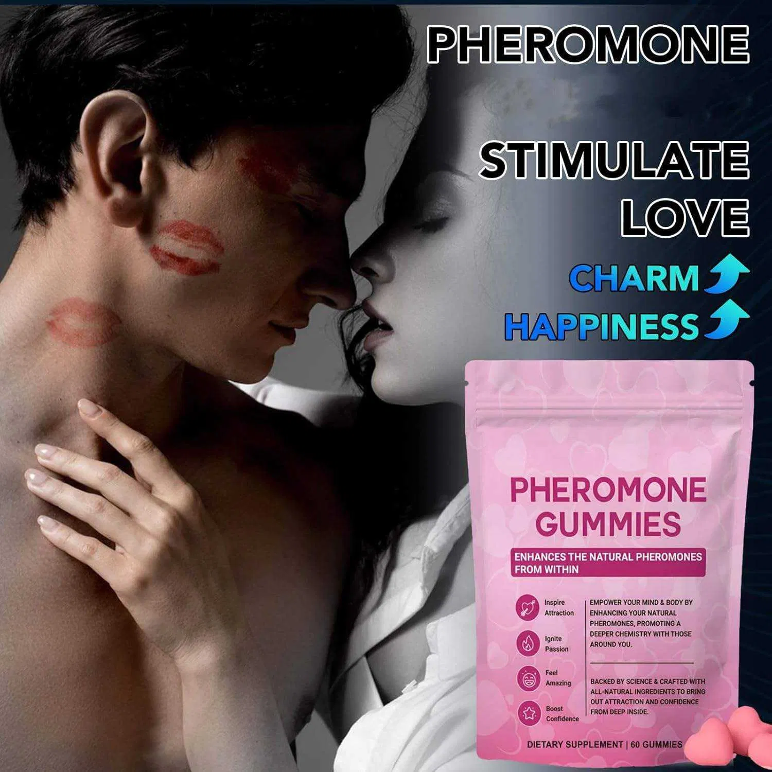 Organic Vegan Pheromone Gummies for Enhanced Immunity Support