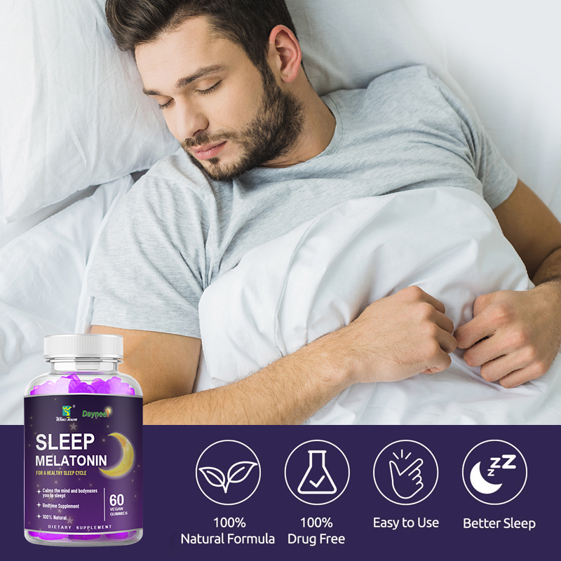 Private Label Melatonin Gummies Vegan Sleep Aid Gummy with Vitamin B6