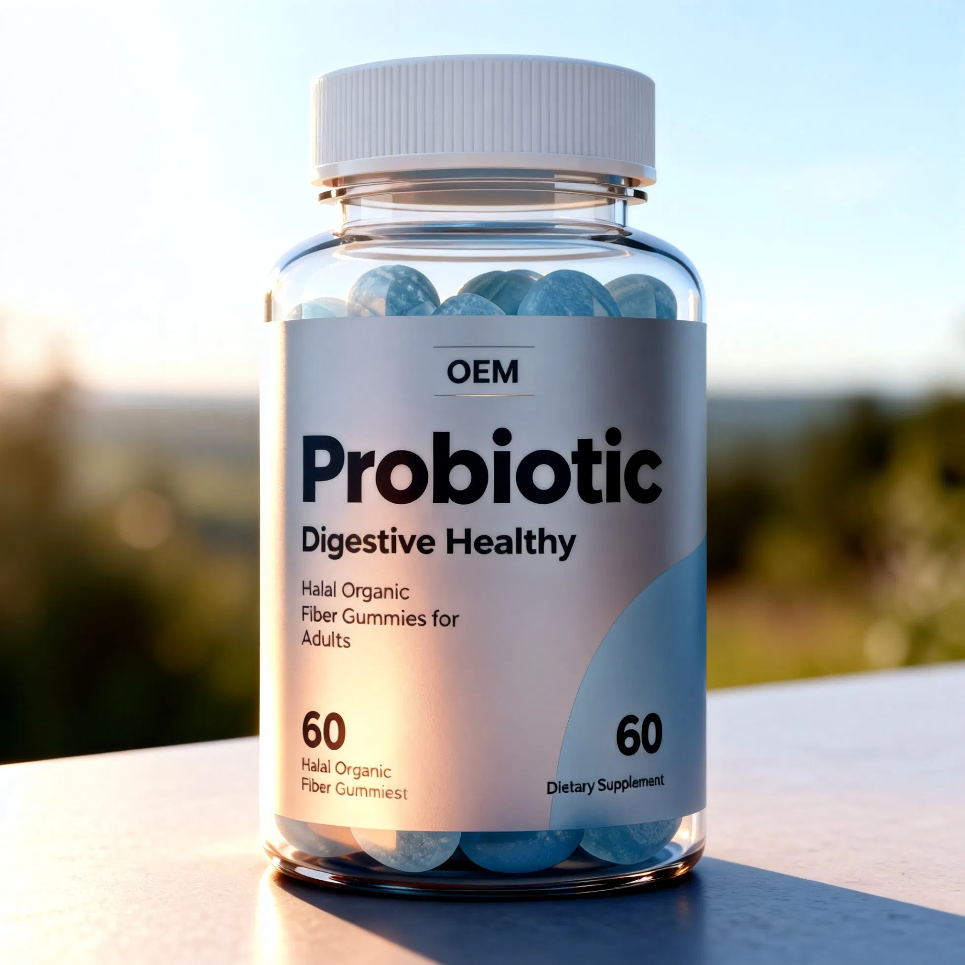 Probiotic Fiber for Digestive Health Halal Organic Adult Gummies OEM Private