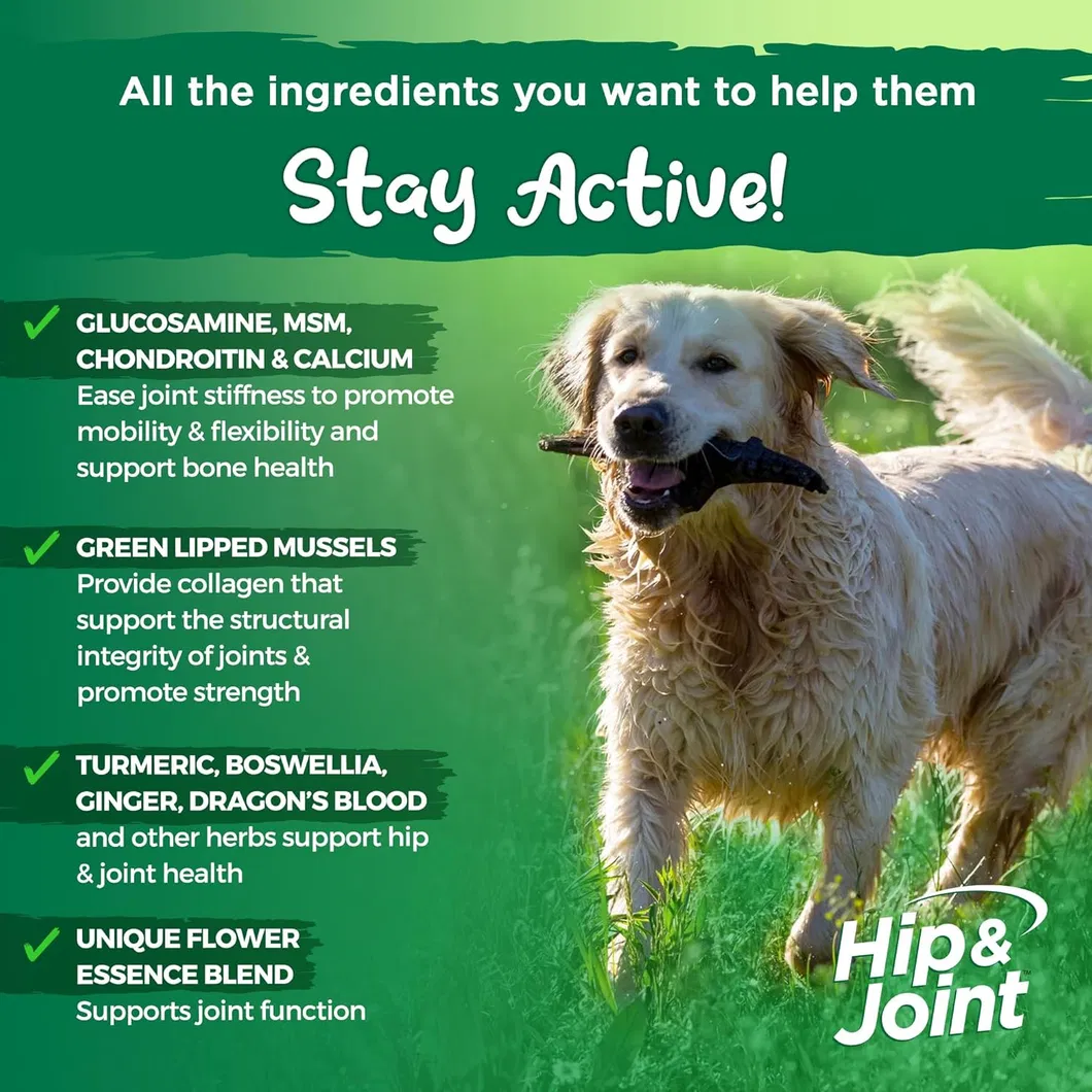 Effective Chewable Tablets for Cats and Dogs Hip & Joint, Pet Health Supplements Support Mobility, Glucosamine Msm