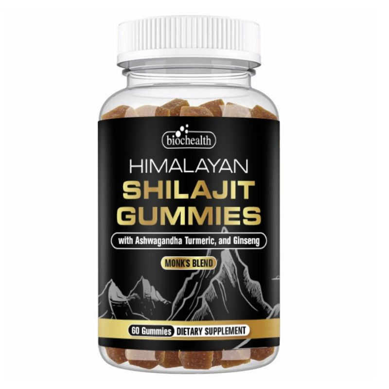 Custom 5-in-1 Supplement Shilajit Gummies with Ashwagandha, Ginseng, Turmeric &amp; Black Pepperenergy, Focus, Immunity Support