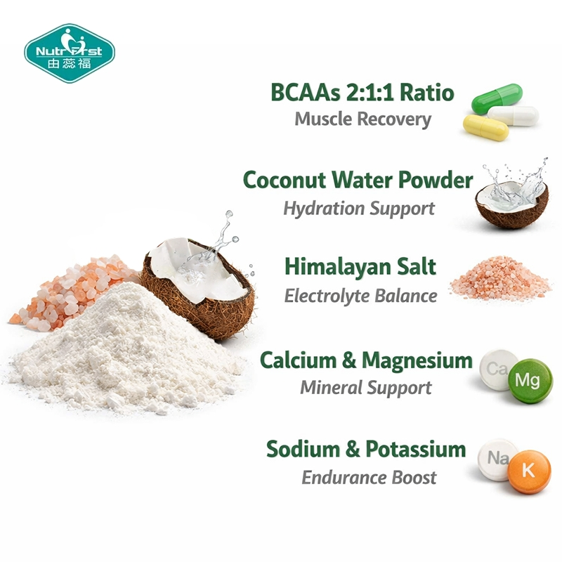 Bcaa Hydration Powder with Electrolytes Coconut Water and Himalayan Salt Watermelon Flavor