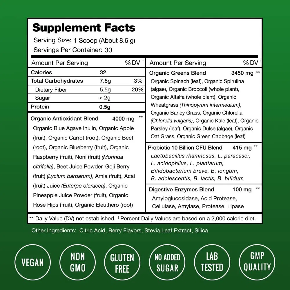 Supply Organic Chlorophyll Vegan Protein Green Superfood Powder Complete Whole Foods Meal Replacement Powder Super Green Powder