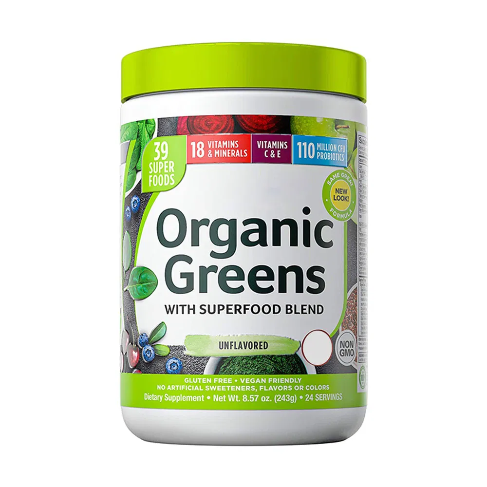 OEM ODM Organic Greens Superfood Powder with Probiotics &amp; Vitamins
