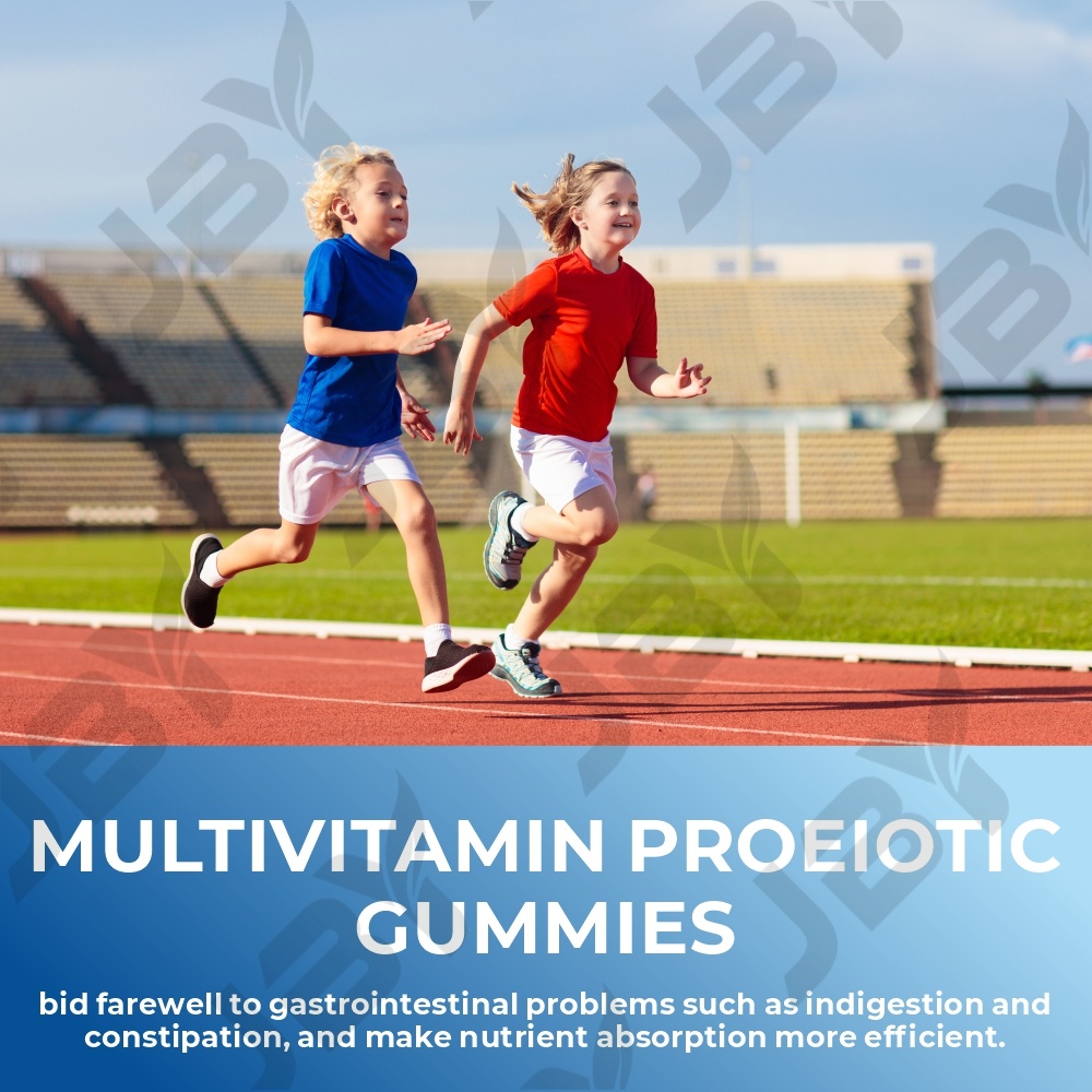 JBY OEM Private Label Multi Vitamin Gummies Kids Vitamin Gummy for Kids Immune Support Colorful Children Multivitamin Gummies