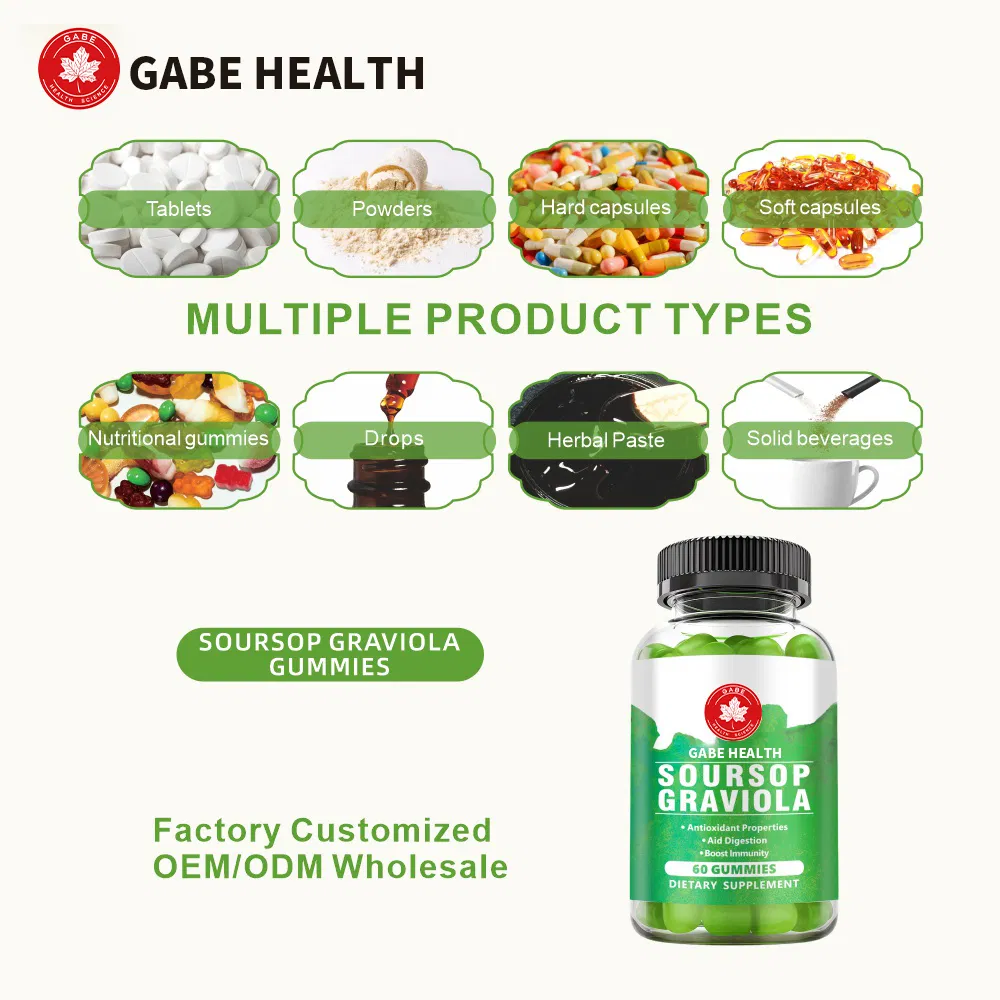 Soursop Graviola Gummies for Cell Support &amp; Regeneration, Immunity, Liver and Antioxidant, Sugar/Gluten Free