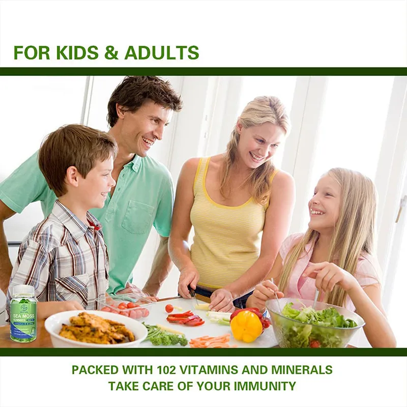 OEM Private Label Sea Moss Gummies Support Immunity and Thyroid Health