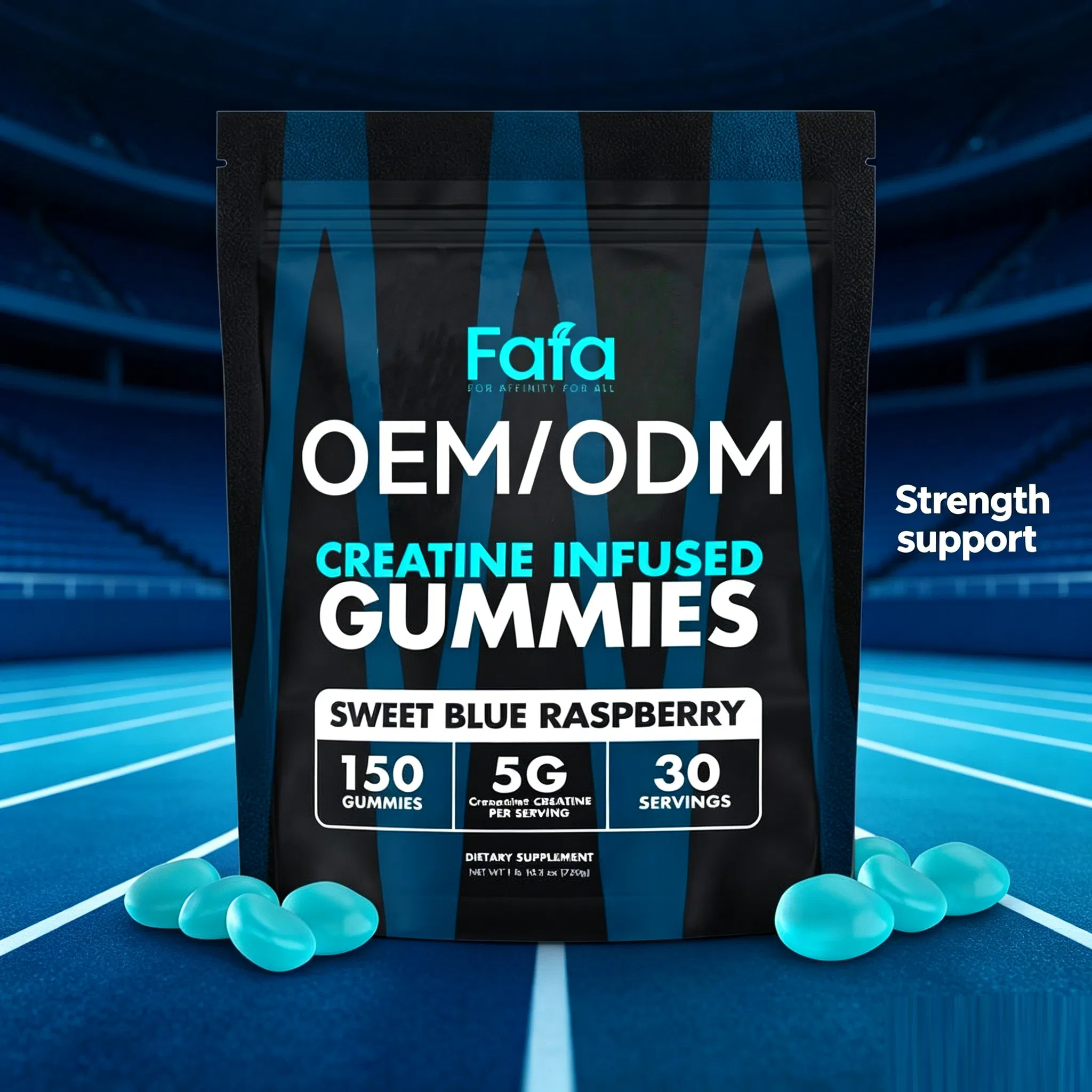 Probiotic-Infused Creatine Gummies Supplement - OEM and ODM Capabilities