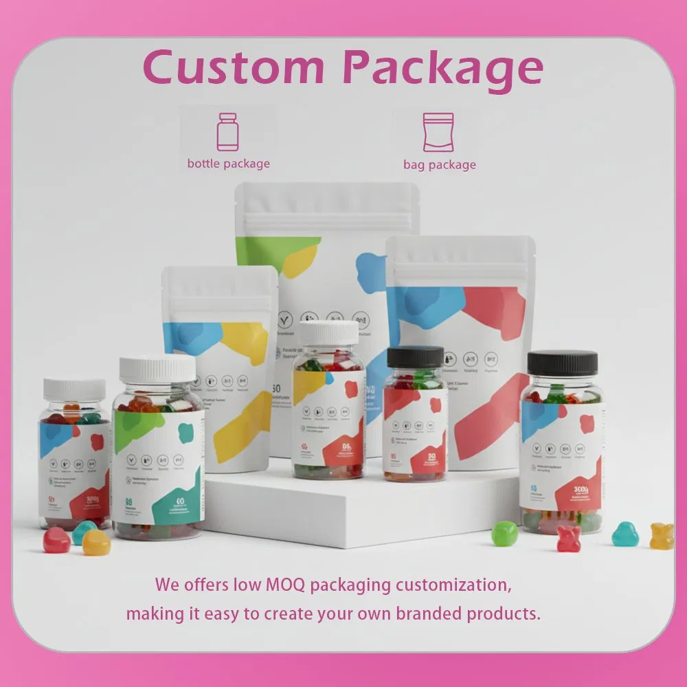OEM Sugar Free Probiotic Gummies Prebiotic Vegan Individually Packaged Digestive Support Postbiotic Gummy for Kids &amp; Adults