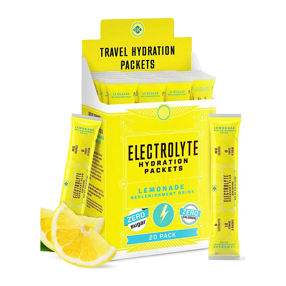 OEM/ODM Zero Sugar &amp; Zero Calorie Hydration Packets Lemonade Flavor Electrolyte Powder