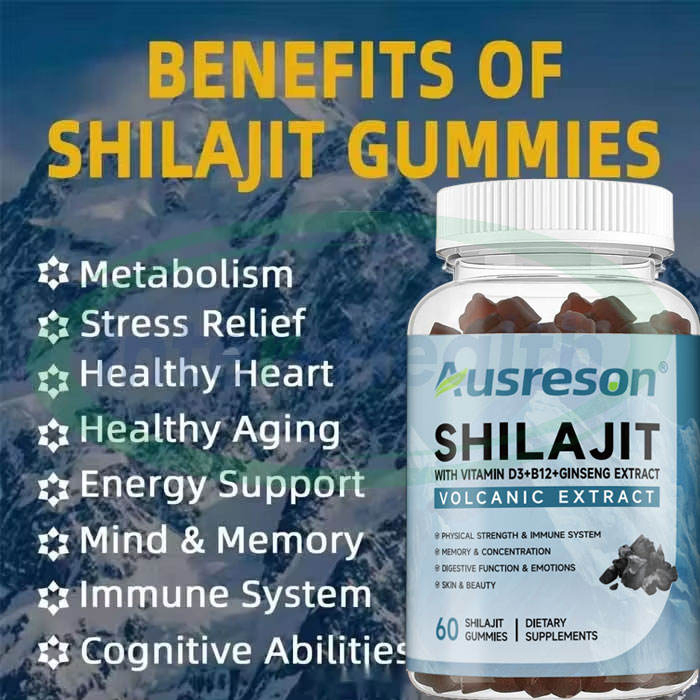 Ausreson OEM Energy Immunity Support Supplement Organic Vegan Himalayan Shilajit Gummies