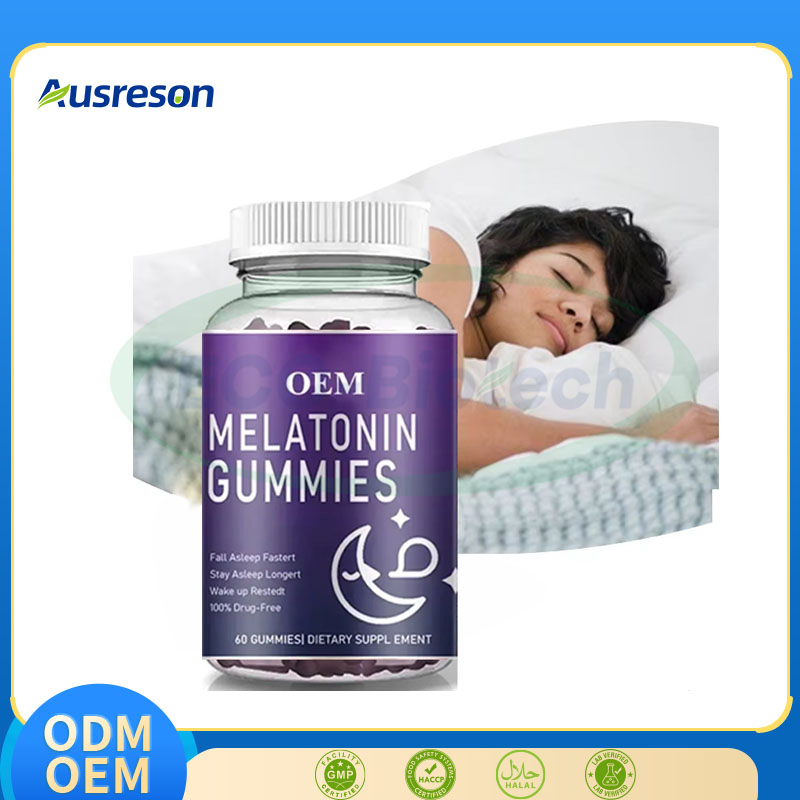 Ausreson OEM Health Supplement Support Sleep Aid Vitamin B6 Melatonin Gummies