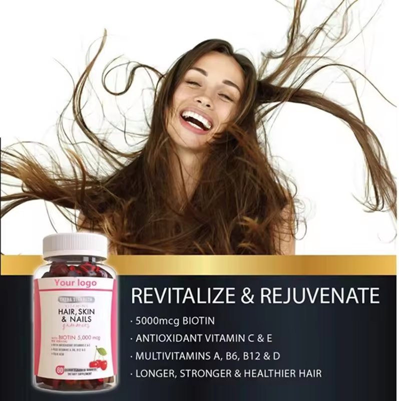 Private Label Enhance Boosts Metabolism Vitamin Sugarbear Vitamins for and Hair Skin Nails Collagen Gummies