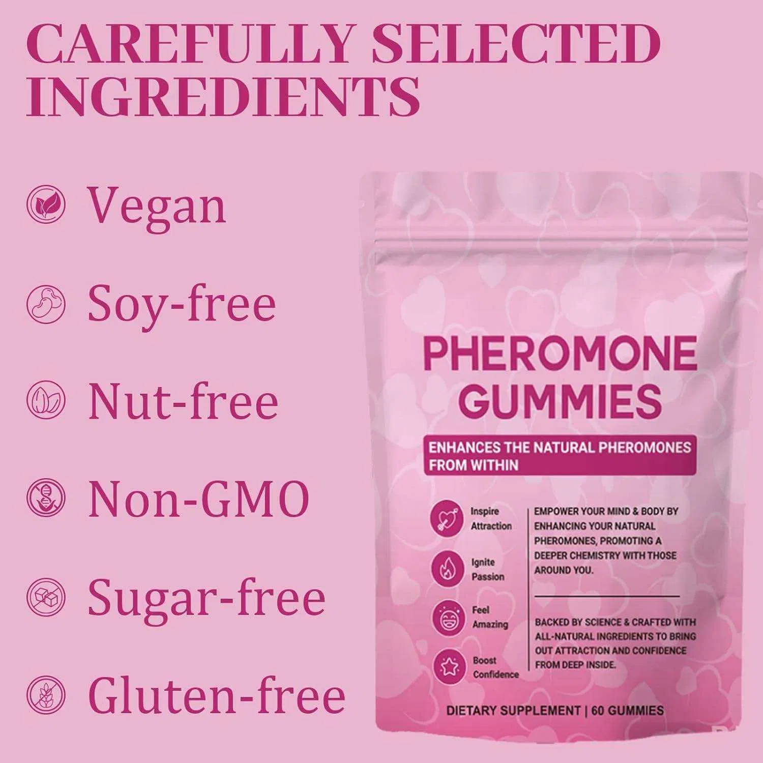 Organic Vegan Pheromone Gummies for Enhanced Immunity Support
