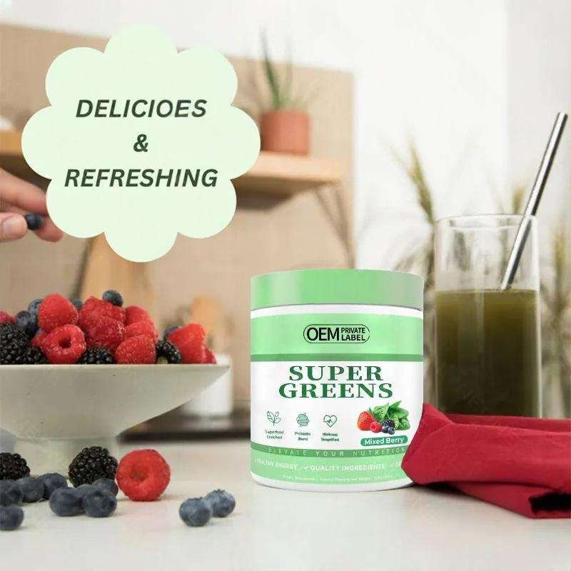 Revitalize Your Day with Mixed Berry Greens Superfood Powder