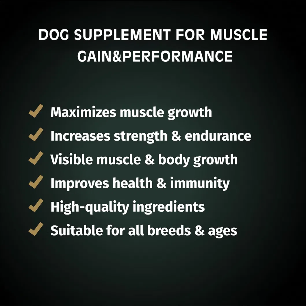 High-Protein Dog Muscle Gain Powder, Pet Joint Health Care Supplement, Max Muscle Builder