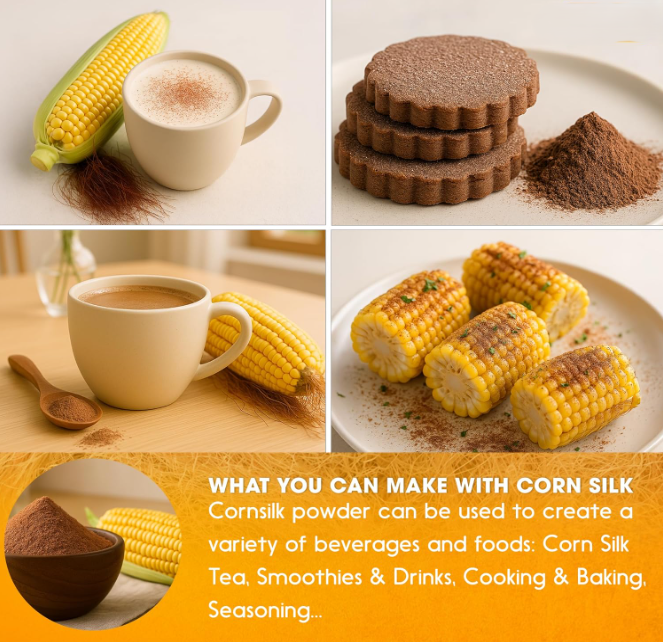 High Quality Organic Premium Herbal Corn Silk Extract Powder 10:1 Food Grade Adult Use Antioxidant Benefits Customisable Marine
