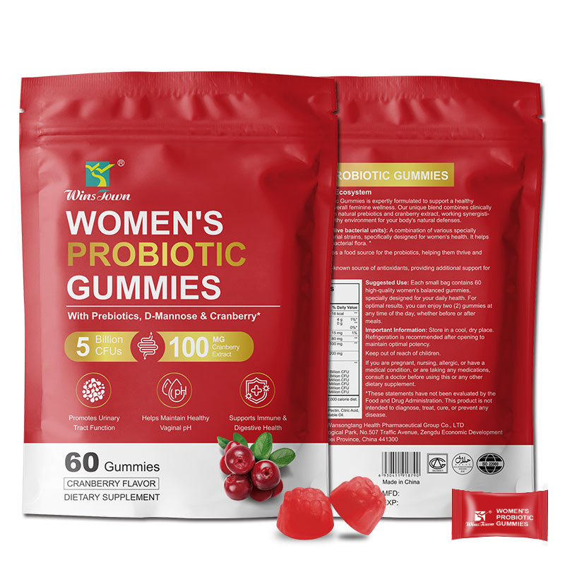 Private Label Vaginal Heathy Food Gut Immune Vitamin Women's Probiotic Gummies Supplements