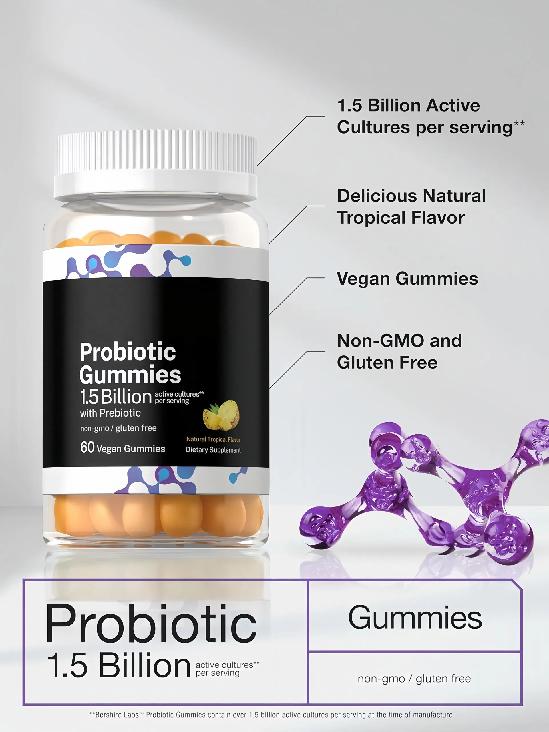 Euvitan Rainbow Light Advanced Probiotic Gummies for Digestive Health