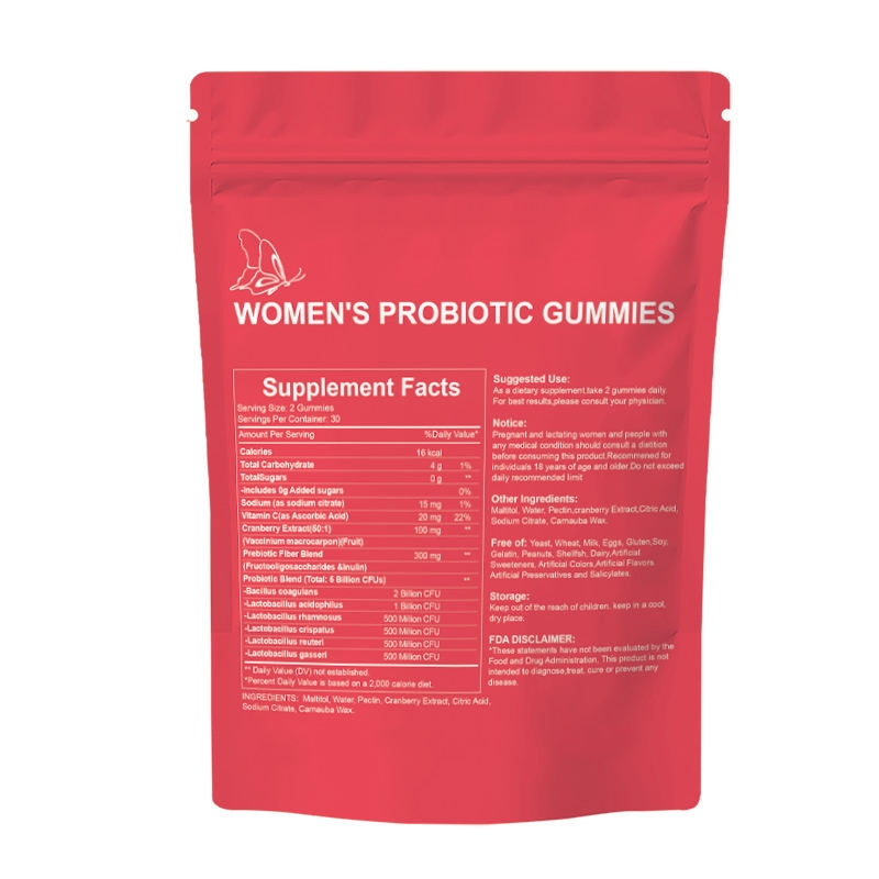 Wholesale Women Vaginal Probiotic Gummies Nutrition Supplement Female Cranberry Probiotics Gummies