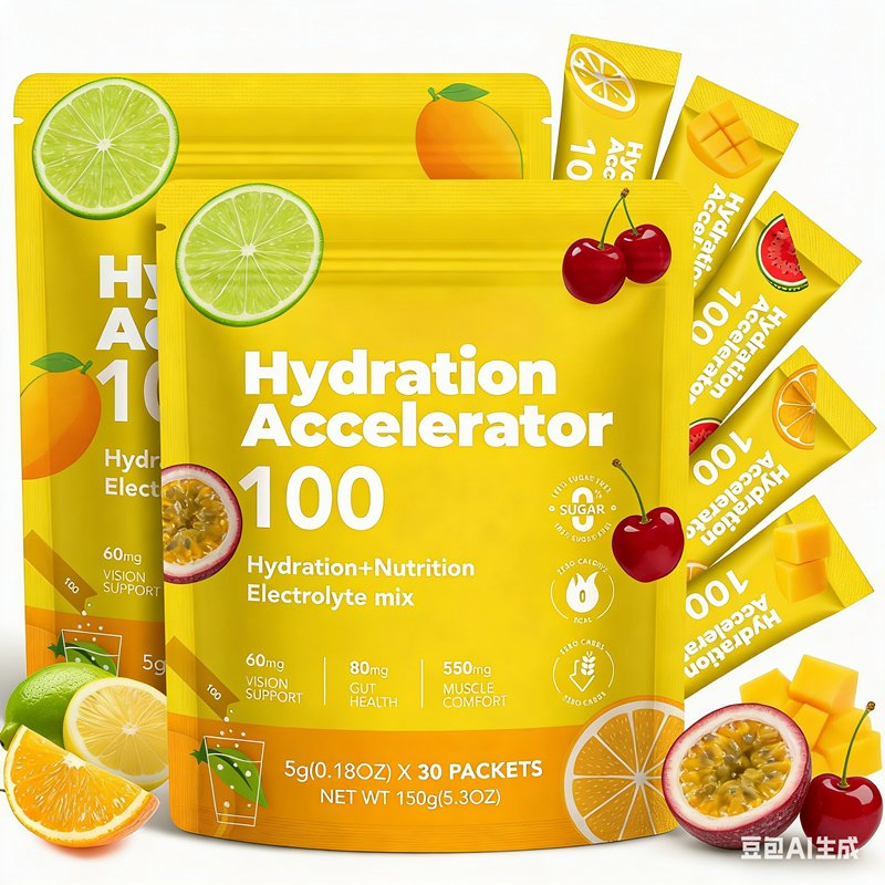 Quick Hydration Fruit Electrolyte Powder Mix for Active Lifestyles
