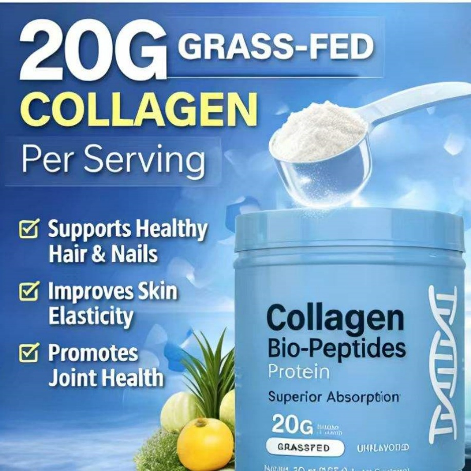 Bio-Peptides Protein Collagen Powder Hydrolyzed Collagen Peptides Supplement for Skin Hair