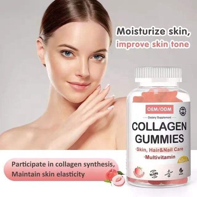 Organic All-in-One Collagen Gummies for Hair, Skin & Nails