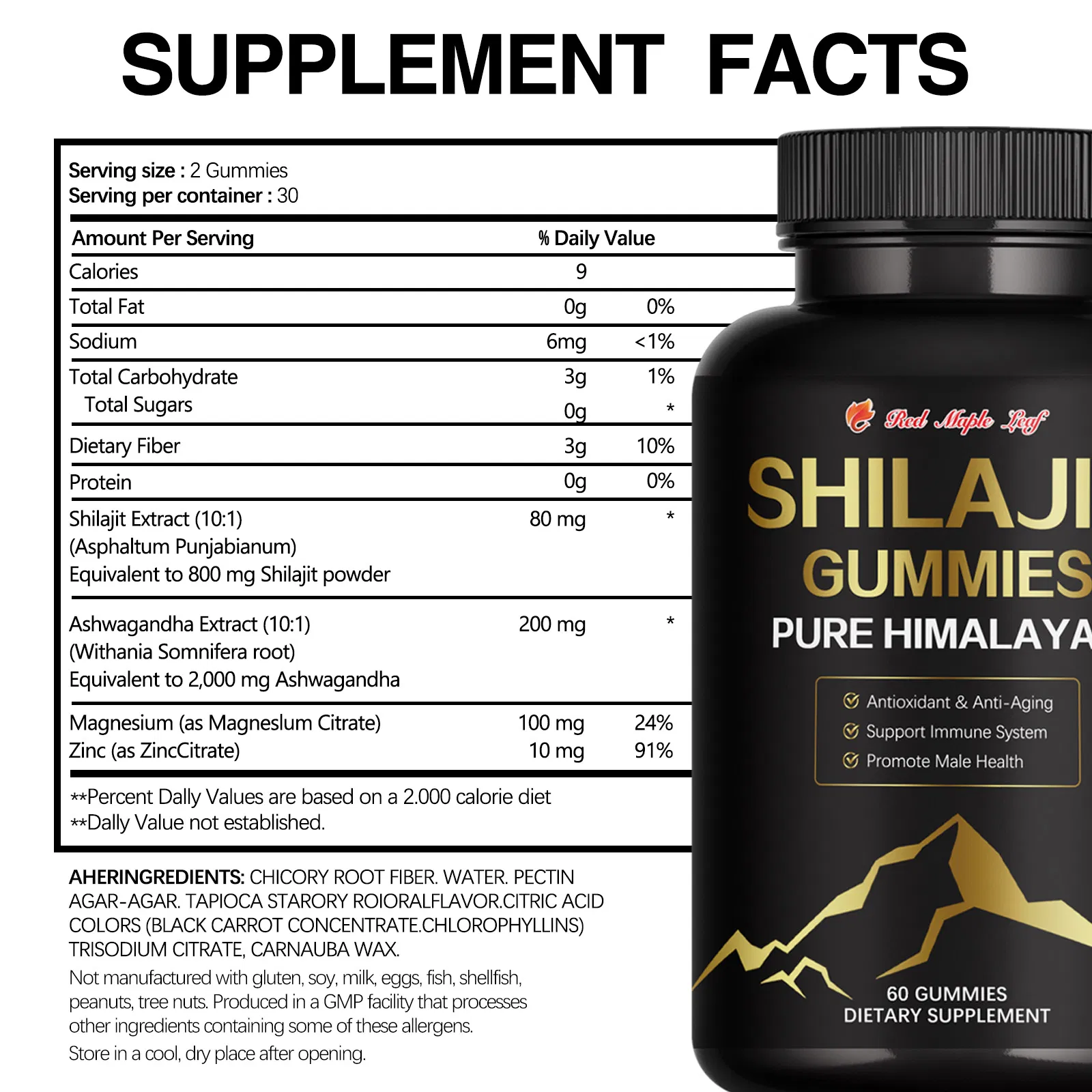 Shilajit Gummies Supports Energy, Immunity, Stress Relief &amp; Male Health
