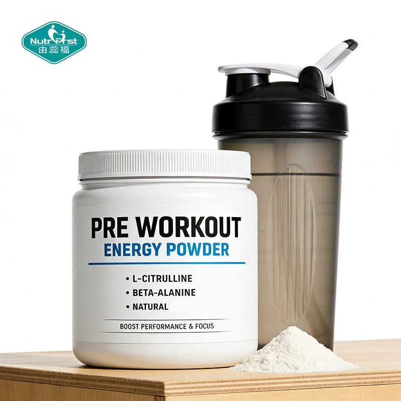 OEM Private Label Pre Workout Powder with L Citrulline Beta Alanine Tyrosine Taurine Energy and Performance Support