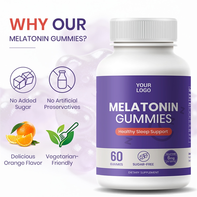 OEM Private Label 6mg Melatonin Gummies Sleep Aid Supplement for Adults