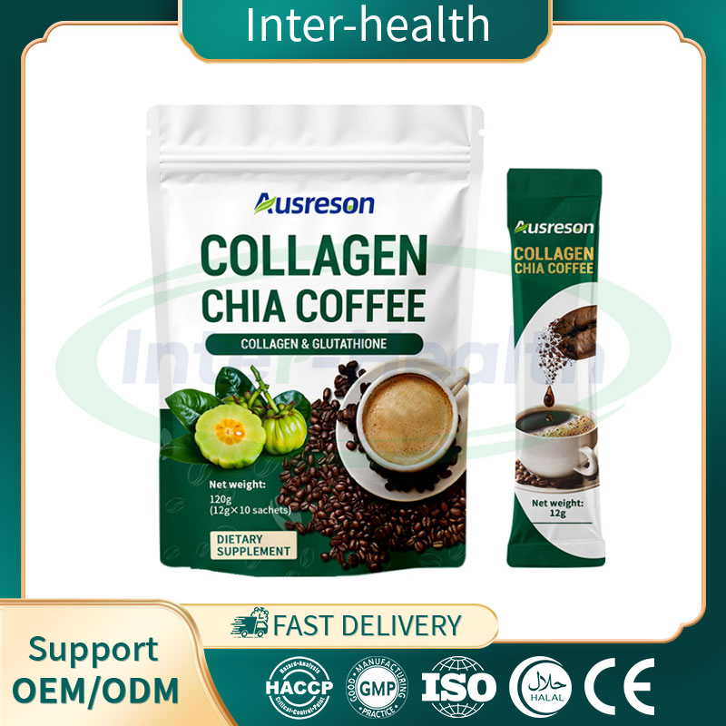Ausreson OEM Slimming Skin Beauty Weight Management Support Collagen Chia Coffee Powder