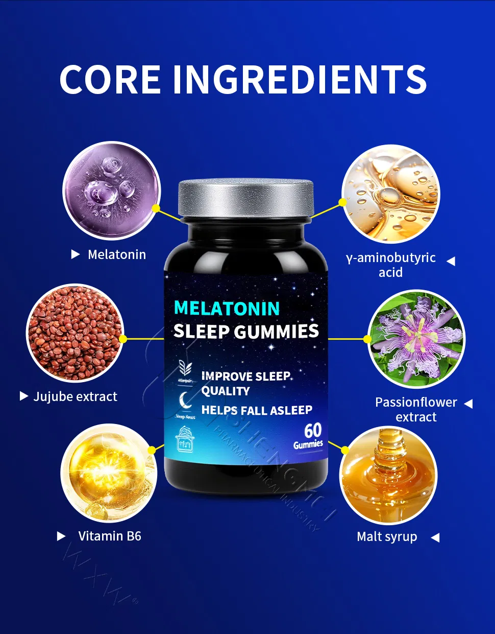 Sleep Aids Supplements for Fast Sleeping Deep Melatonin Sleep Gummies