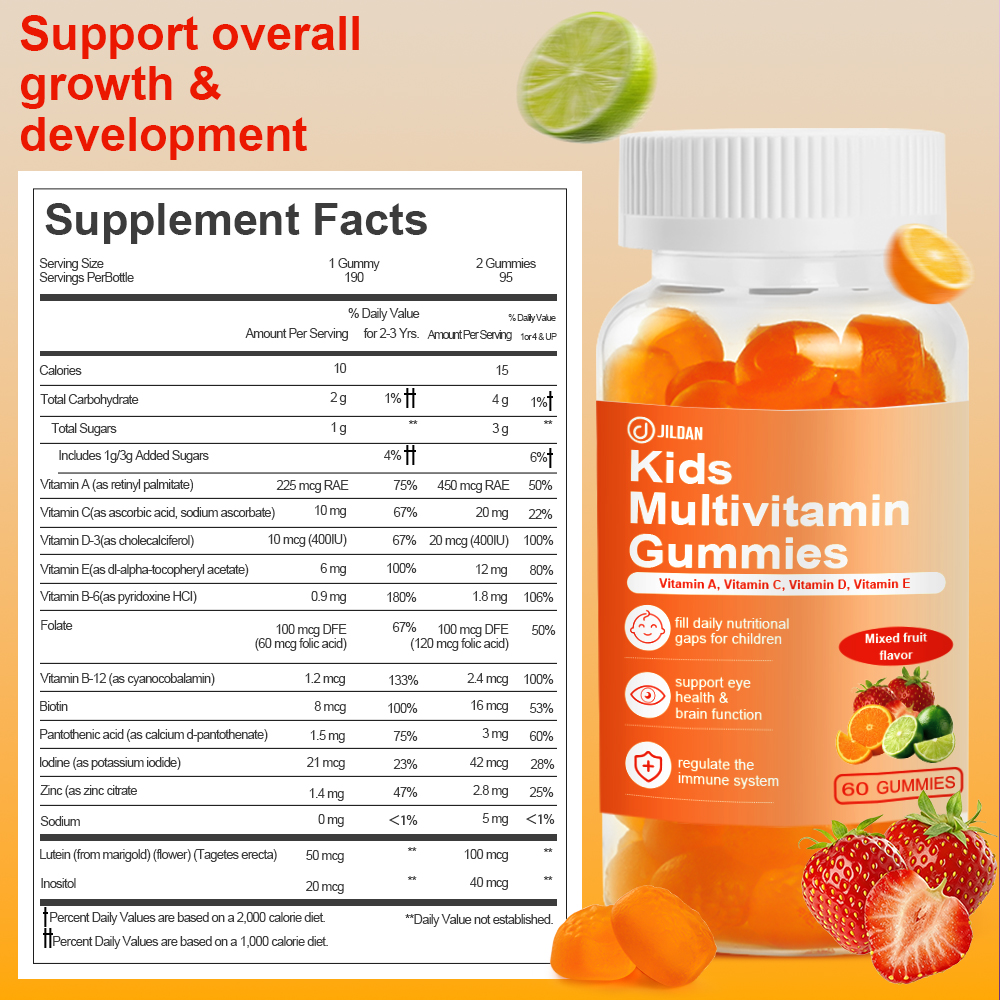 OEM Kids Multivitamin Gummy Candy Multi Vitamin Bears Gummies for Children With a Variety of Essential Vitamins and Minerals