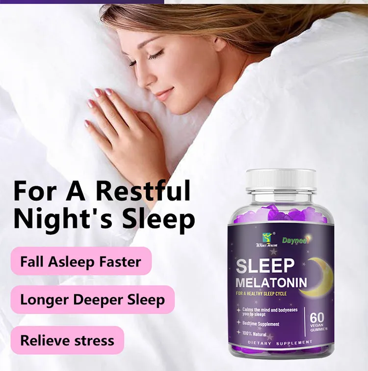 Private Label Melatonin Gummies Vegan Sleep Aid Gummy with Vitamin B6