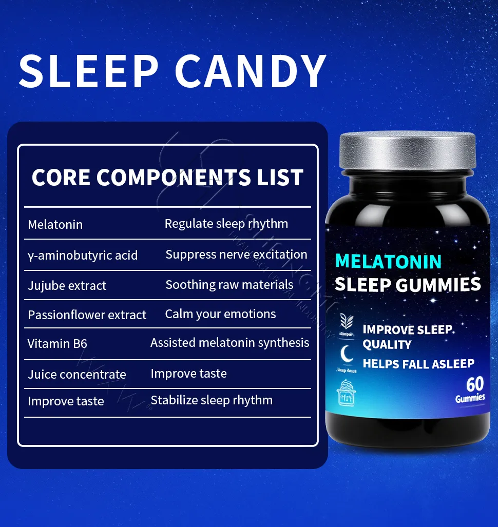 Sleep Aids Supplements for Fast Sleeping Deep Melatonin Sleep Gummies